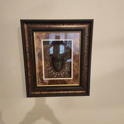 Framed In Glass African Mask 