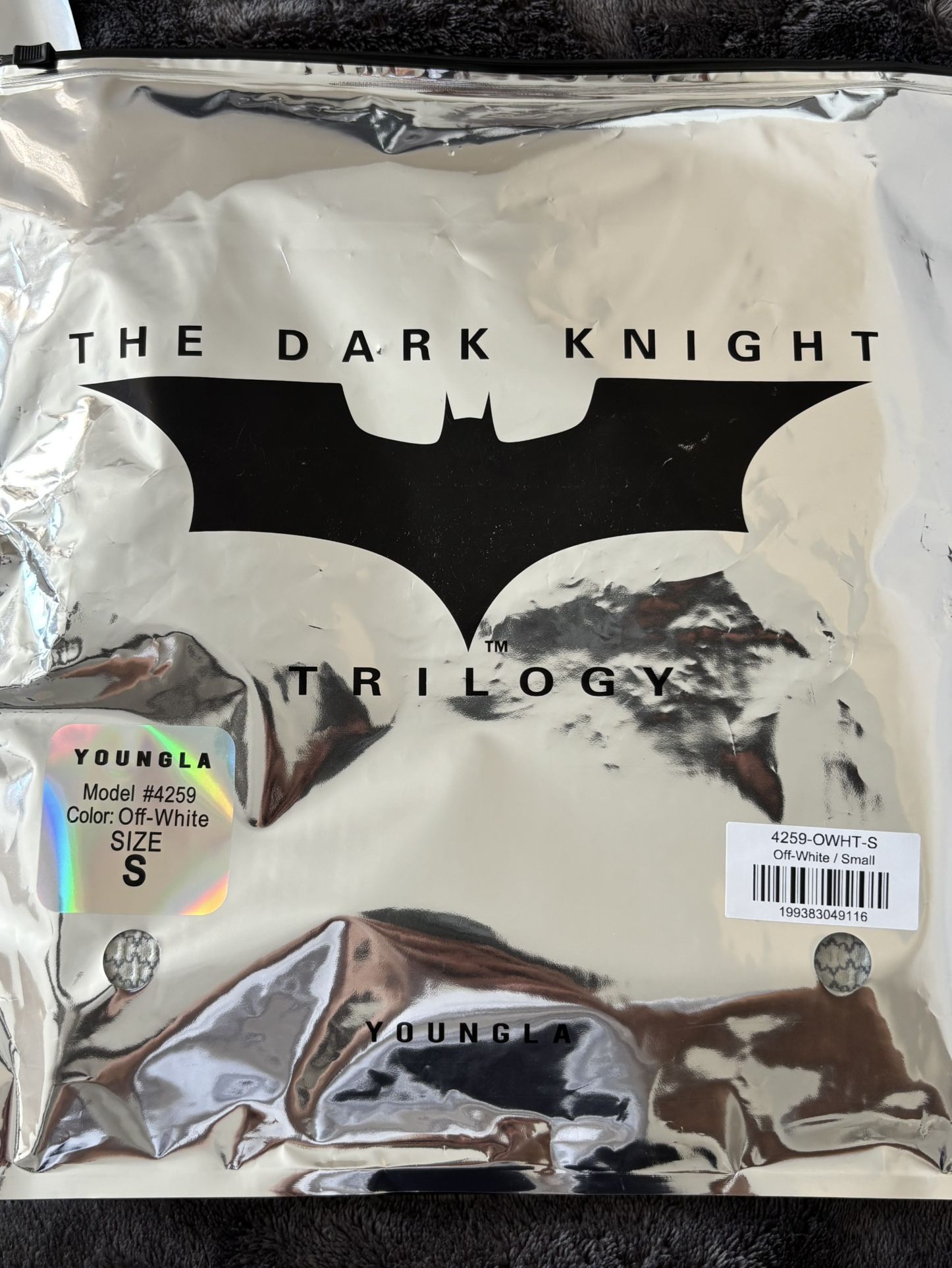 YOUNGLA SHORTSLEEVE BATMAN COMPRESSION (SMALL) 4259 WHITE