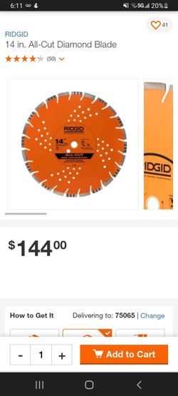 14" Rigid Diamond Blade