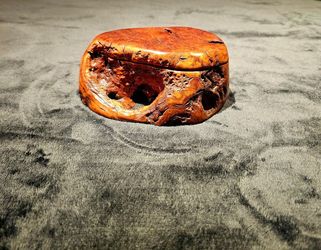 Vintage Burl Wood Trinket Box