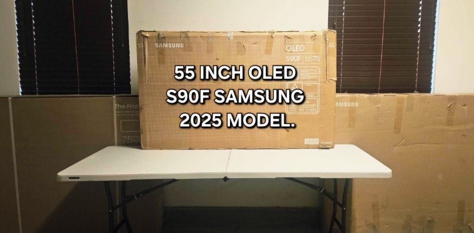 55 Inch OLED S90F Samsung Smart TV 4K UHD woth 144 Hz refresh rate new in the box. 2025 Model.