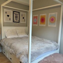 Restoration Hardware Four Post Queen Bed
