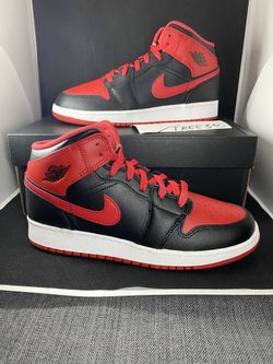 Air Jordan 1 Mid Alternate Bred 7Y GS DQ8423-060 Deadstock