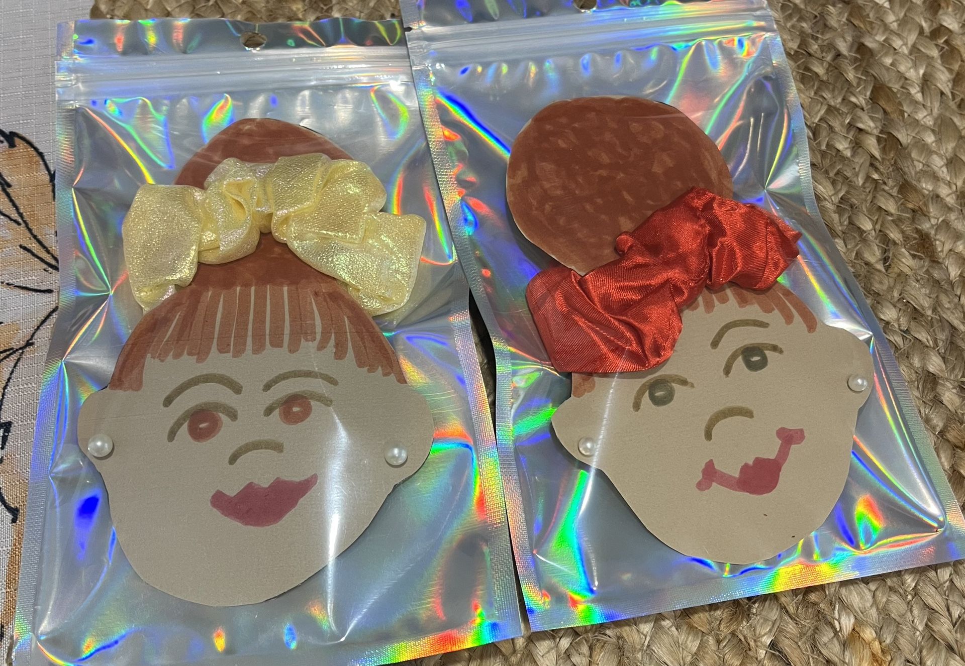 Hair Ties W/ Earrings