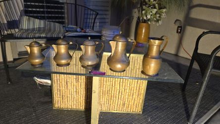 Vintage Hand  Crafted Copper Pots Pans And Pichers. 