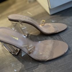 Fashion nova Clear Scrappy Heels 