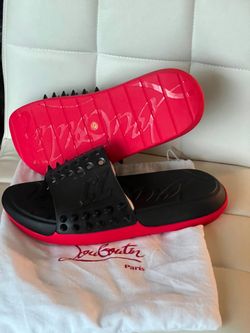 Red buttom men slides