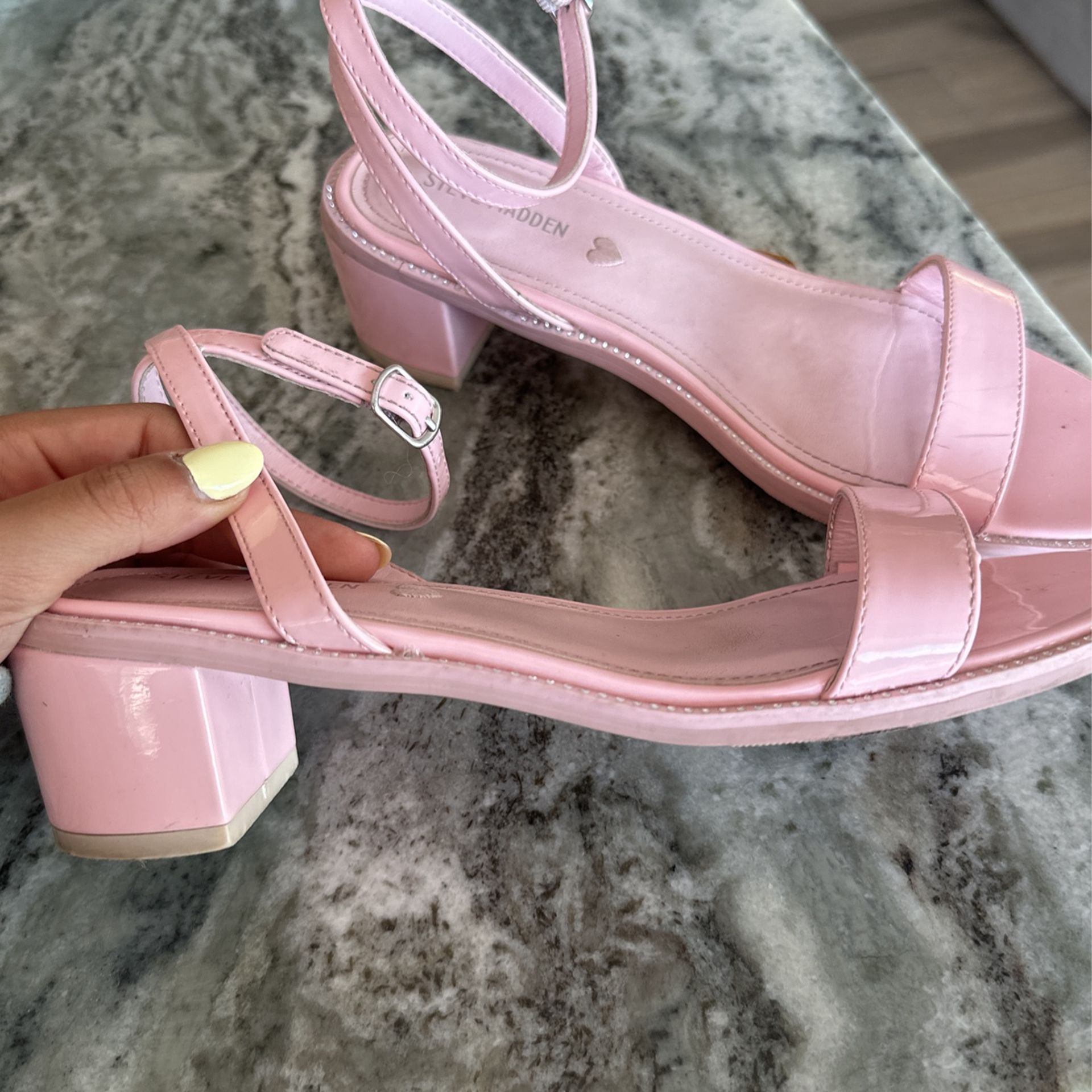 Steve Madden Girls Pink Heeled Sandal