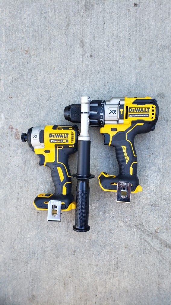 Dewalt 20v Hammer Drill And Impact Driver Brushless XR 3 Speed Brand New Tools Only 