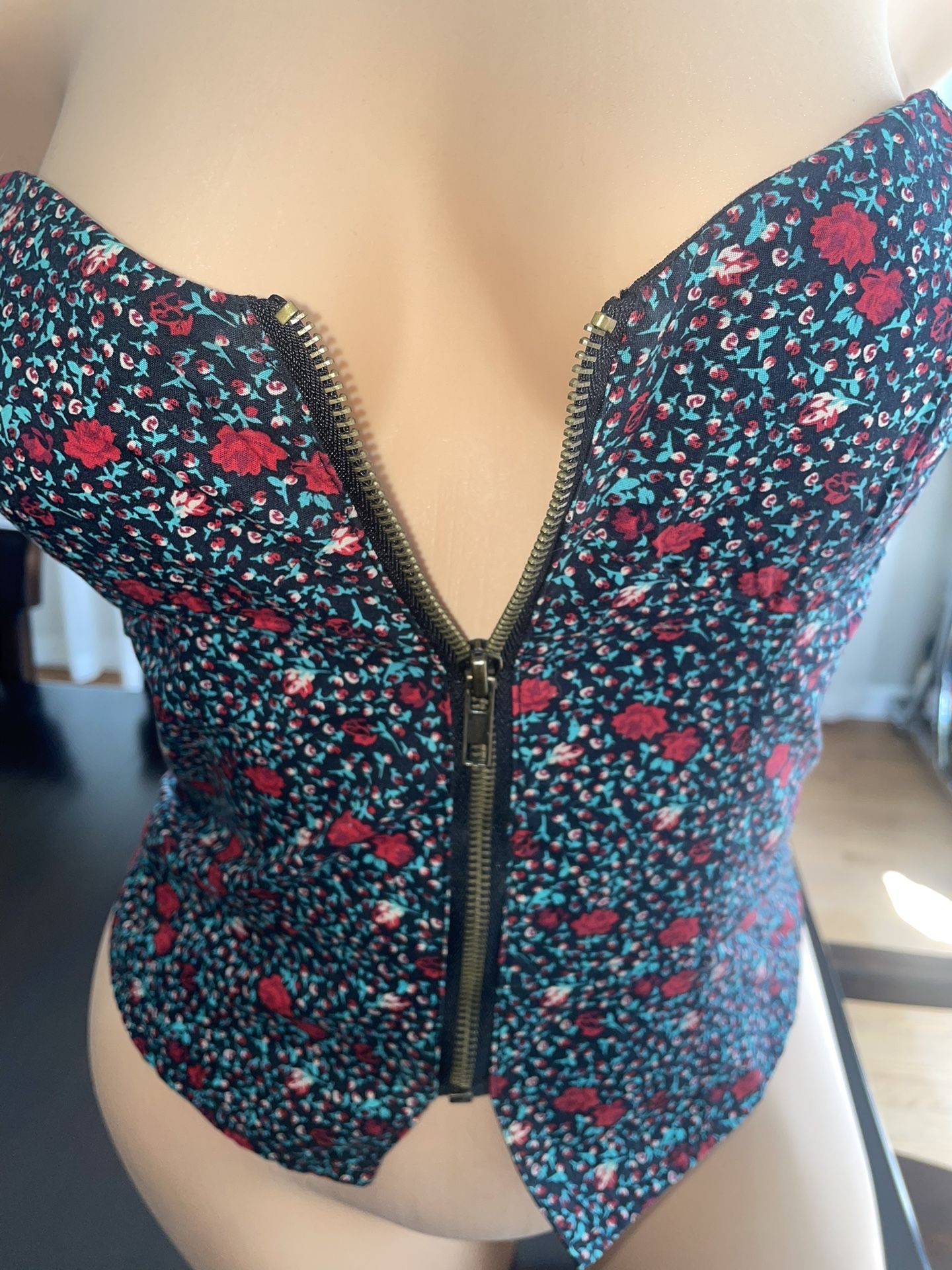 Zip Bustier Top