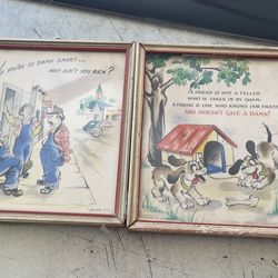 Vintage 1943  “ If You’re So Smart, Why Ain’t You Rich” Hallmark Motto Framed