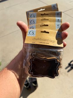 Chalkboard Tags with string