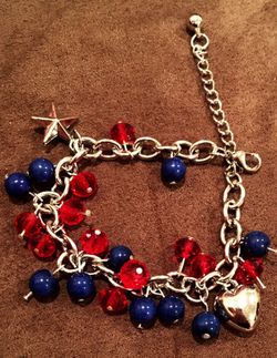 4th of July charm bracelet, new handmade