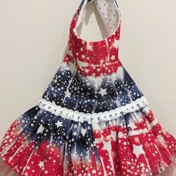 Handmade Patriotic Dog Dress 