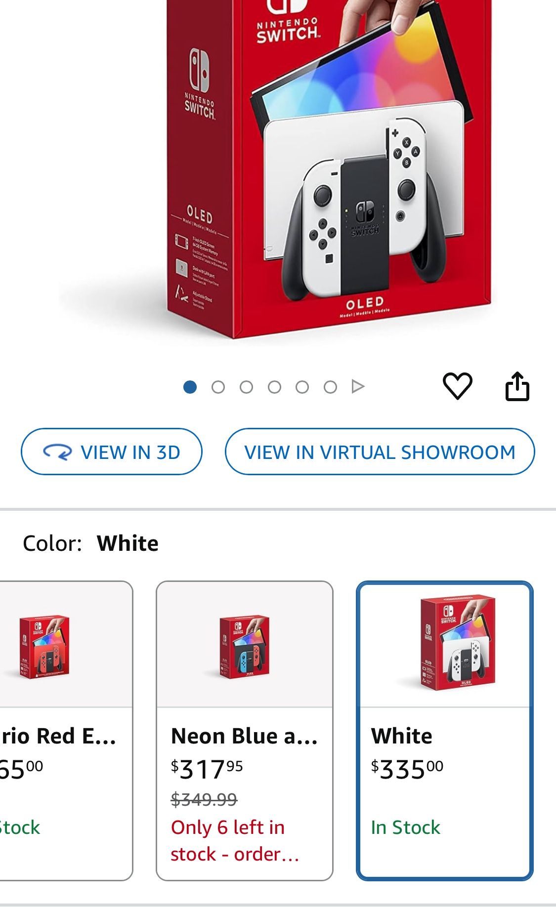 White Nintendo Switch Oled