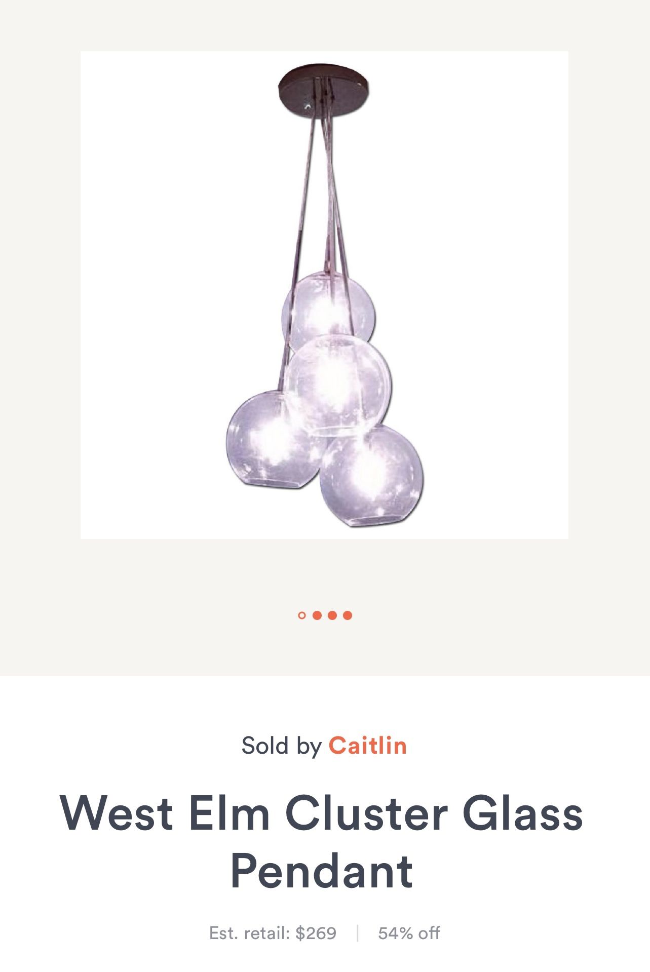 West elm Modern Cluster Glass Pendant Chandelier