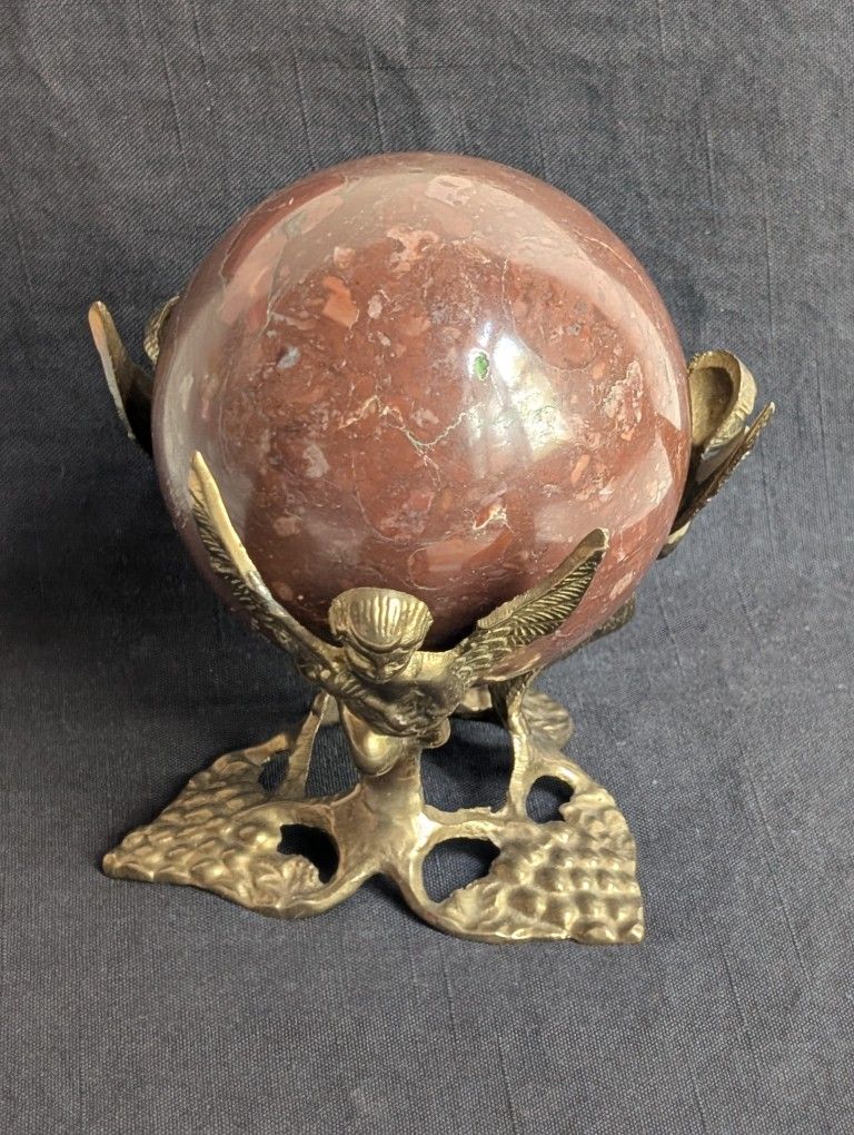 Deep Red Jasper Healing Power Meditation Sphere Ball 4"