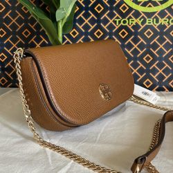 New✨ Tory Burch chelsea pebbled crossbody bag (brown)