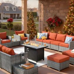 Brand New Patio Outdoor Furniture Set With Fire Pit 
