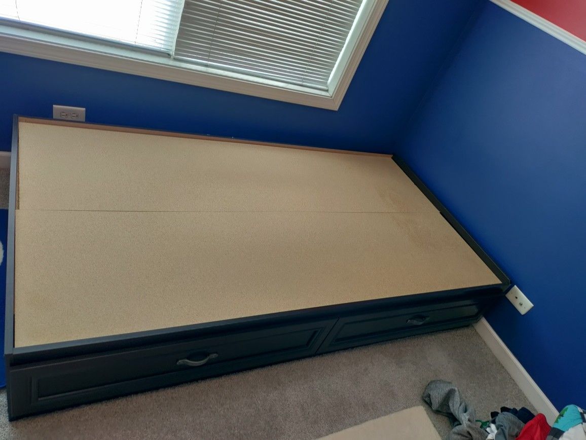 Twin Size Bed Frame With Drawers