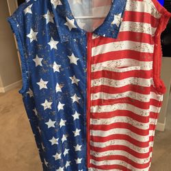 Man’s 4th of July Halloween jumpsuit large/extra large