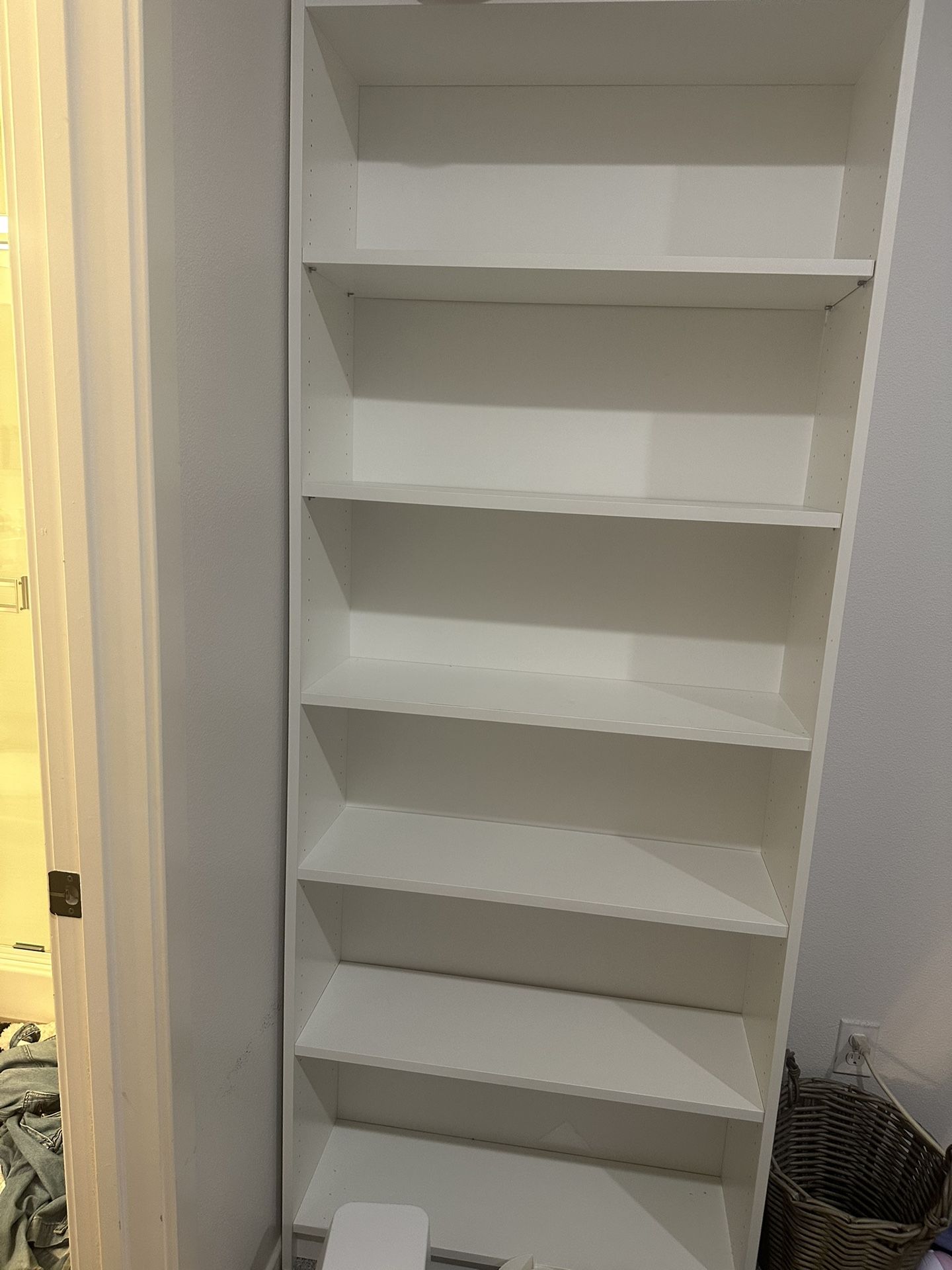 White IKEA bookcase Billy
