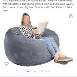 Bean Bag Chair (gray)