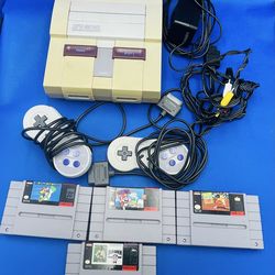 Super Nintendo SNES Bundle With Games