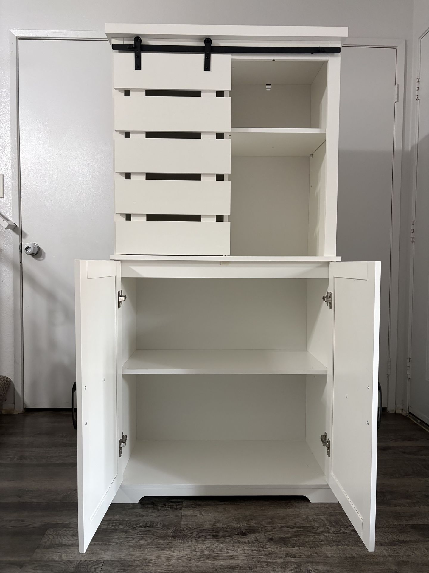 Farmhouse Pantry Storage Cabinet
