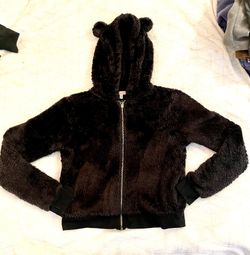 Girls Juicy Couture Black Zip Up Hoodie Size M
