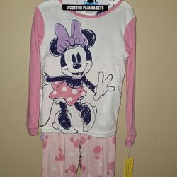 Disney Minnie Mouse Pajamas 2 Sets Size 6
