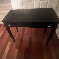 Black Vanity Desk With Stool