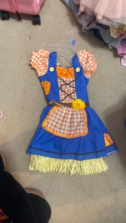 Girls Halloween Scarecrow costume size medium 8-10