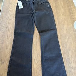 Brand New Silver Jeans Suki Slim Boot Mid Rise Curvy Black Jeans, size 8 