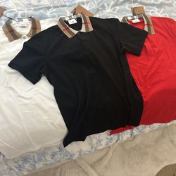 3 large men’s Burberry collar shirts