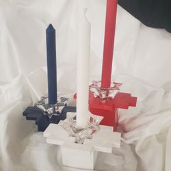 Unique 4th Of July  Candle Holders/stands