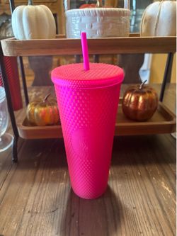Hot Pink Starbucks Tumbler