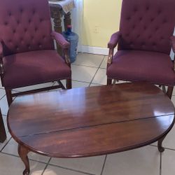 Chairs and coffee table