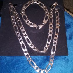 925 .italy . 125.5 Gram...28 In Long .  Bracelet.56 Gram..8 In 