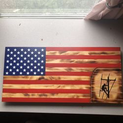Lineman’s Flag Wall hanger 