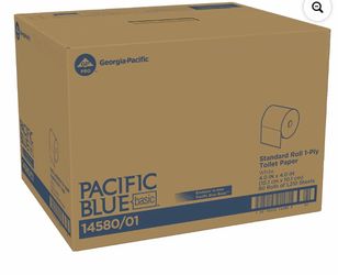 A box of  80 rolls of Toilet Paper