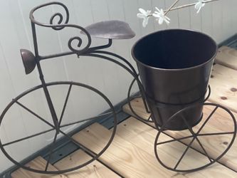 Metal miniature bike figurine/plant holder