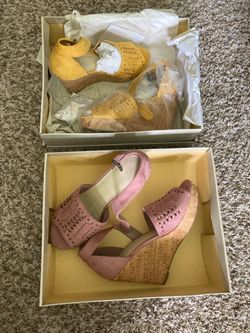 Marc Fisher Batini Wedge Sandals 8.5 M