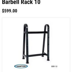 Hampton Pro Style Barbell Weight Rack Holds 10 Bars 36″ W x 32″ D x 50″ H  $80
