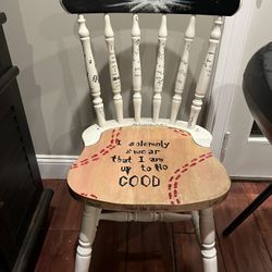 hand painted harry potter themed chair