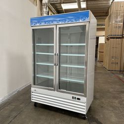NSF 53" Two glass door freezer SS door D1.2BM2F