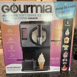 Gourmia 2-Quart Automatic Soft Serve Ice Cream & Frozen Drink Maker - Open Box