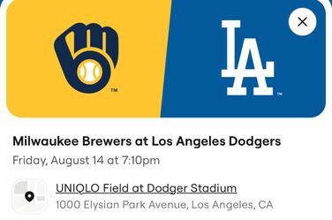 Milwaukee Brewers at Los Angeles Dodgers