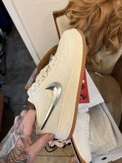 Travis Scott Air Force 1 With Velcro Nike Swoosh for Sale in