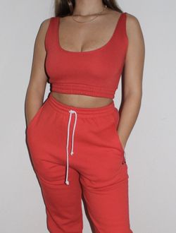New With Tags Women’s Two Piece Set Red Sweats Lounge